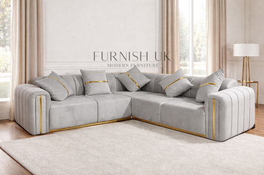 Luxe Milano with Gold Accents ( Corner Sofa )