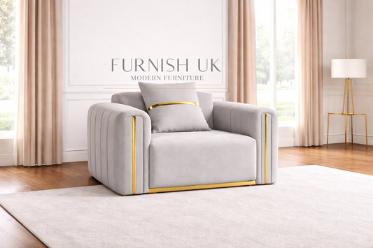 Luxe Milano with Gold Accents ( 1 Seater Sofa)