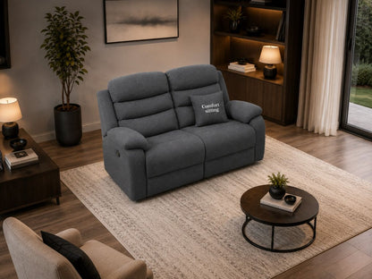 Sorrento Fabric Manual Recliners 2 Seater Sofa