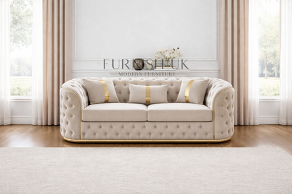 Prestige Gold Trim Chesterfield (3 Seater )