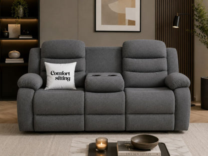 Sorrento Fabric Manual Recliners 3 Seater Sofa