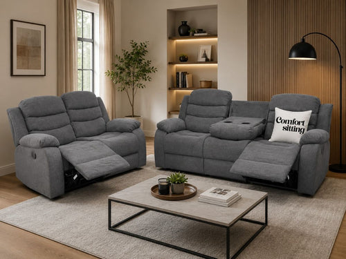 Sorrento Fabric Manual Recliners 3+2 Seater Sofa