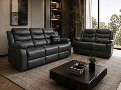 Roma 3+2 Leather Manual Recliners