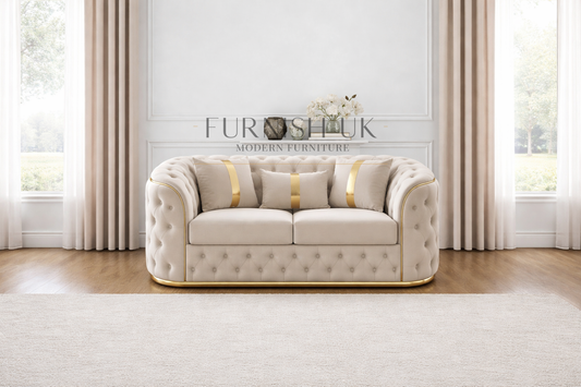 Prestige Gold Trim Chesterfield (3 Seater )