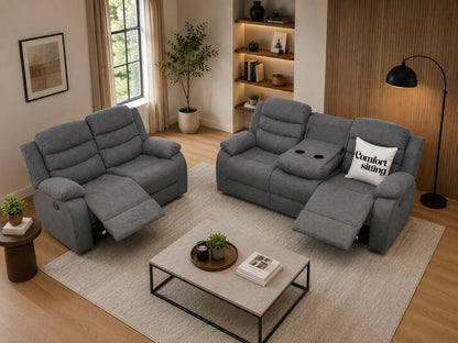 Sorrento Fabric Manual Recliners 3+2 Seater Sofa