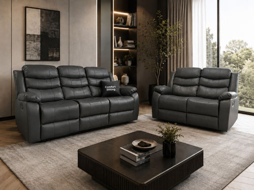 Roma 3+2 Leather Manual Recliners