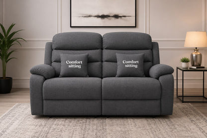 Sorrento Fabric Manual Recliners 2 Seater Sofa