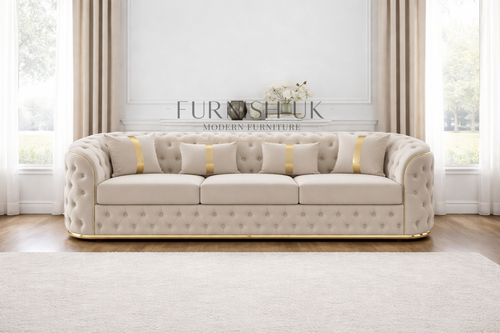Prestige Gold Trim Chesterfield (4 Seater )