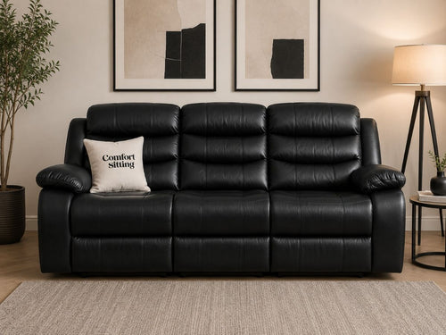 Roma 3 SeaterLeather Manual Recliners