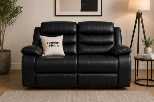 Roma 2 Seater Leather Manual Recliners