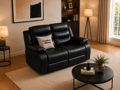 Roma 2 Seater Leather Manual Recliners