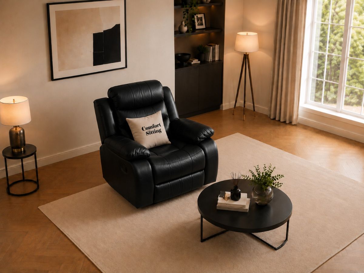 Roma 1 Seater Leather Manual Recliners