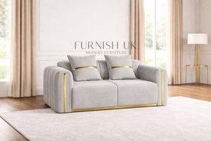 Luxe Milano with Gold Accents ( 2 Seater Sofa)